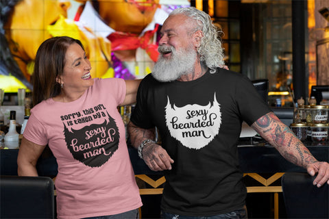 Funny Couples SVG, This Girl Is Taken by a Sexy Bearded Man, Romantic Outfit, Bearded Couple, His And Hers, Eps Png Dxf, SVG Cutting File SVG HRdigitals 
