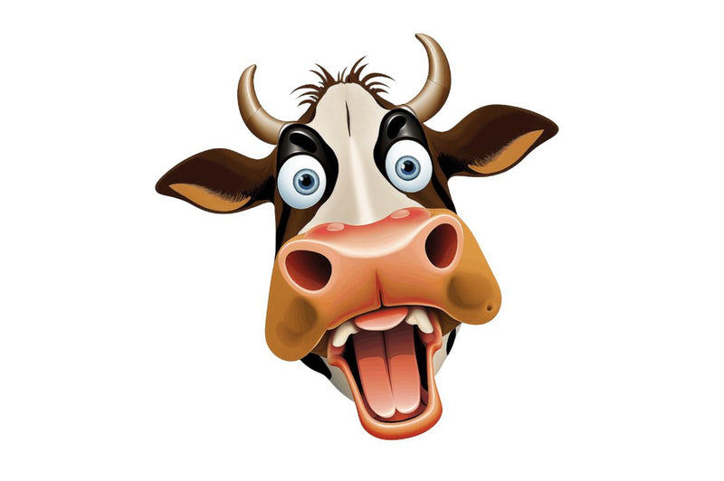 Funny Cow Face Sublimation Clipart - So Fontsy