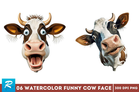 Funny Cow Face Sublimation Clipart Sublimation Regulrcrative 