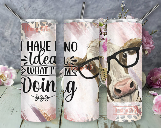 Funny Cow Quote 20oz Skinny Tumbler, Leopard Pink Cow Png, Farm Animal Png, Funny Cow Tumbler, Cow Animal Tumbler Sublimation DesignSVG 