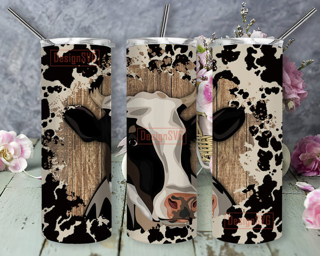 Funny Cow Tumbler Png, Western Cow 20oz Skinny Tumler, Cow Print Wood Tumbler Wrap, Cowgirl Tumbler Design, Western Country Tumbler Template, Instant Download Sublimation DesignSVG 