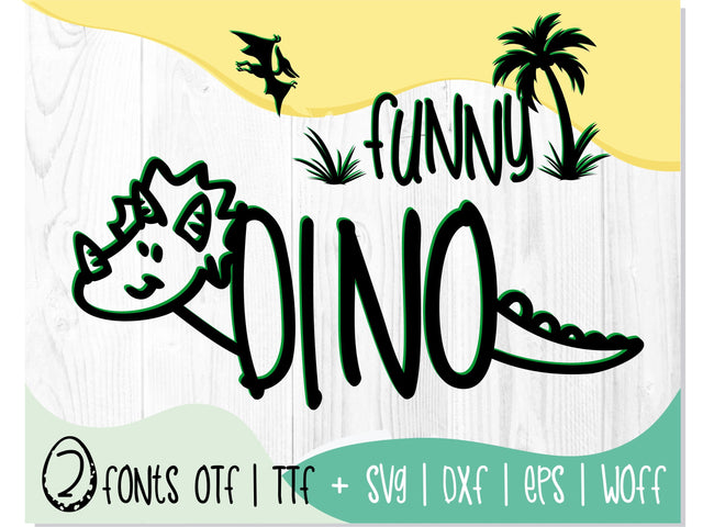 Funny Dino font Font CreativeStudioTM 