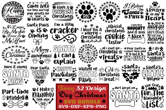 Funny Dog Christmas SVG Bundle SVG Angelina750 