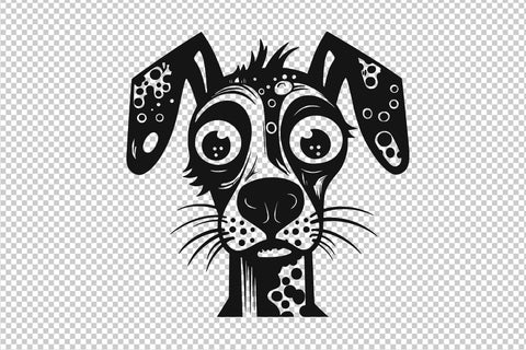 Funny dog face with big eyes, svg file SVG Boertiek 