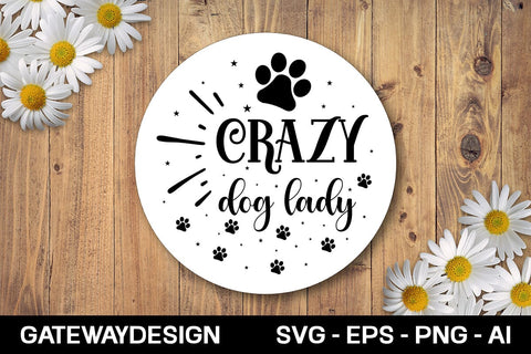 Funny Dog Round Sign Svg Bundle SVG designmaster24 