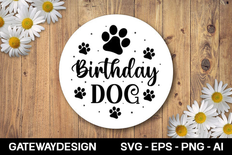 Funny Dog Round Sign Svg Bundle SVG designmaster24 
