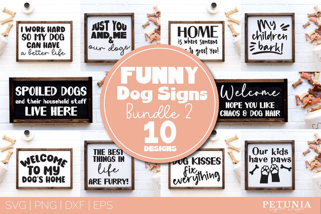 Funny Dog Signs SVG | Dog SVG Bundle SVG Petunia Digital Design 
