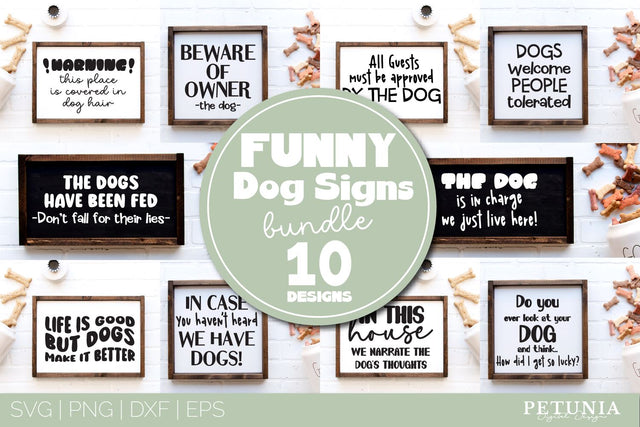 Funny Dog Signs SVG | Funny Dog SVG Bundle SVG Petunia Digital Design 