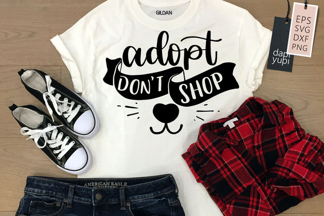 Funny Dog SVG Adopt Don't Shop Quotes SVG dapiyupi store 