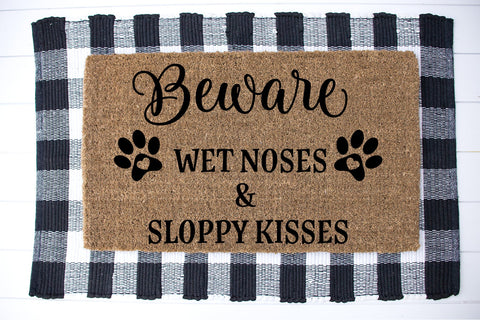 Funny Dog SVG-Beware Wet Noses and Sloppy Kisses SVG Linden Valley Designs 