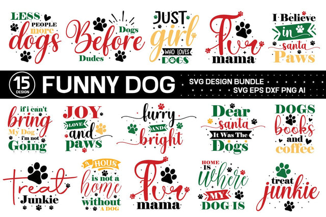 Funny Dog Svg Bundle , Christmas Svg Bundle SVG designmaster24 