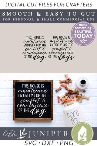 Funny Dog SVG | Comfort & Convenience of the Dog SVG LilleJuniper 