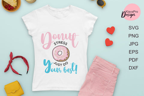 Funny donut quotes bundle - layered SVG design SVG Klava P 