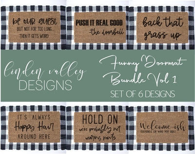 Funny Doormat Mini Bundle Vol 1|Funny Doormat SVG Linden Valley Designs 