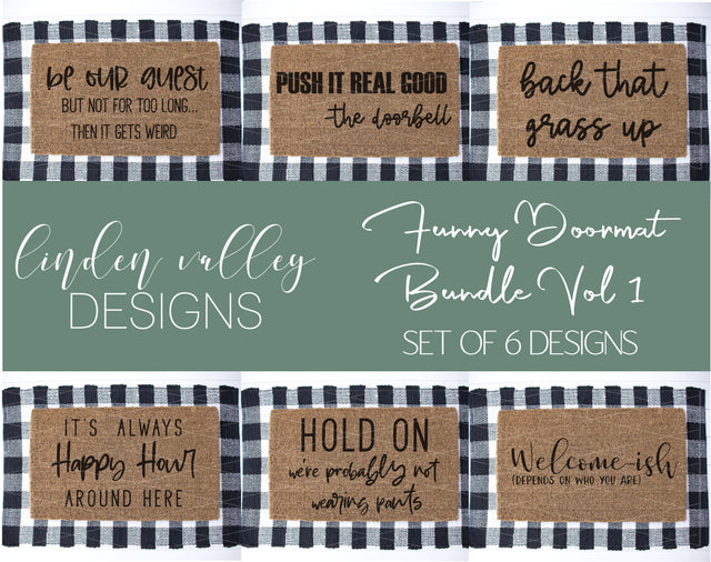 Funny Doormat Mini Bundle Vol 1|Funny Doormat SVG Linden Valley Designs 