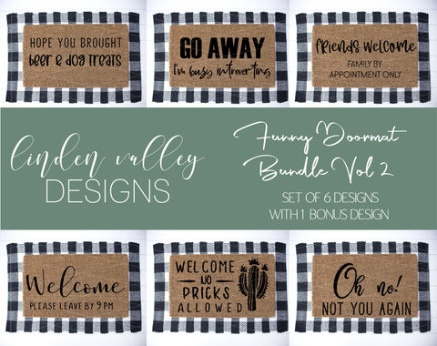 Funny Doormat Mini Bundle Vol 2|Funny Doormat SVG Linden Valley Designs 