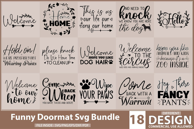 Funny Doormat Svg Bundle SVG Creativeart88 
