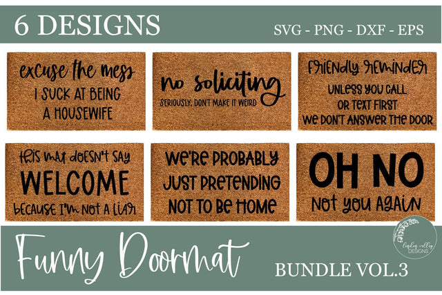 Funny Doormat SVG Bundle Vol 3-Funny SVG Bundle-DIY Doormat SVG Linden Valley Designs 
