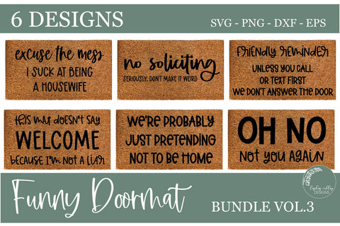 Funny Doormat SVG Bundle Vol 3-Funny SVG Bundle-DIY Doormat SVG Linden Valley Designs 