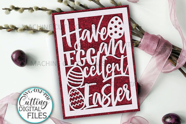 Funny Easter DIY Card svg, Cricut Joy cards, cut out card svg, laser cut card svg, eggs card svg, papercut svg SVG kartcreationii 