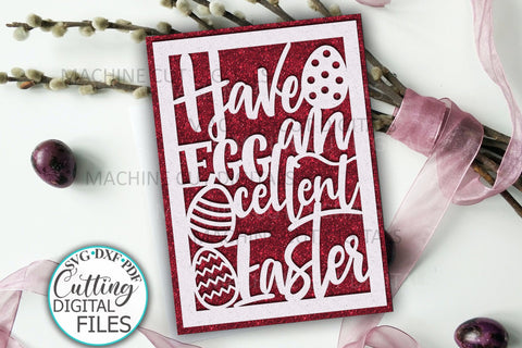 Funny Easter DIY Card svg, Cricut Joy cards, cut out card svg, laser cut card svg, eggs card svg, papercut svg SVG kartcreationii 