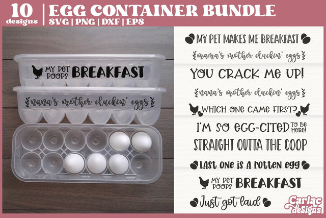 Funny Egg Container SVG Bundle | Vol1 SVG Carla C Designs 