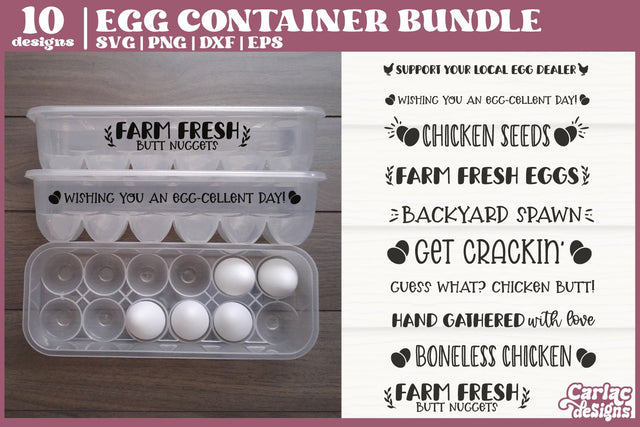 Funny Egg Container SVG Bundle | Vol2 SVG Carla C Designs 