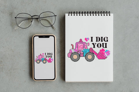 Funny Excavator Valentine Sublimation Sublimation Jagonath Roy 