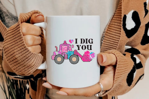 Funny Excavator Valentine Sublimation Sublimation Jagonath Roy 