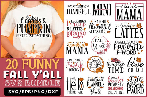 Funny Fall Y'all Svg Bundle SVG Regulrcrative 