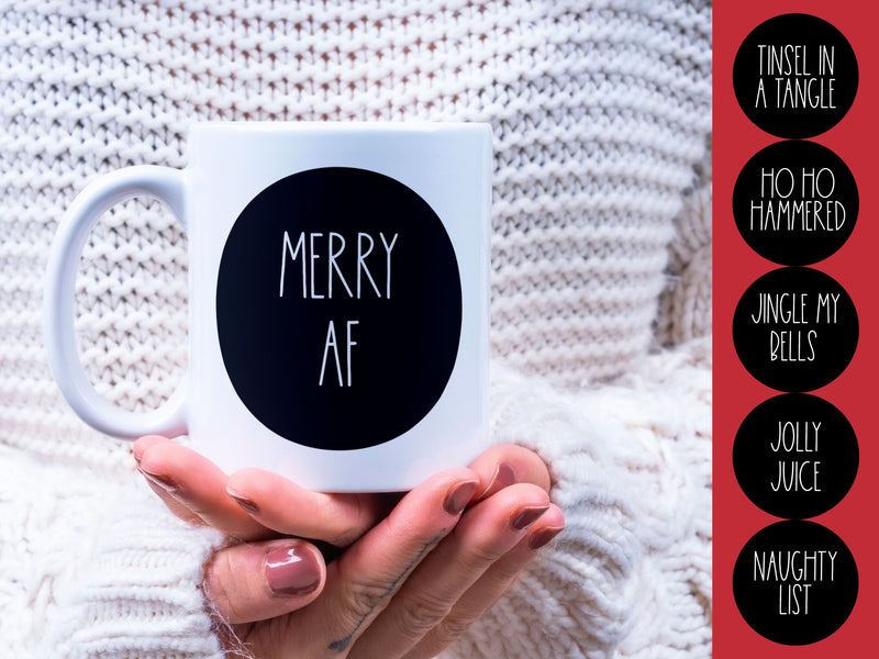 Funny Farmhouse Christmas Print and Cut Stickers SVG So Fontsy Design Shop 