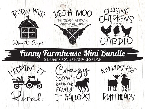 Funny Farmhouse SVG Bundle SVG Caffeinated SVGs 