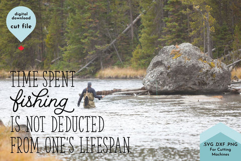 Funny Fishing Quote SVG Cut File SVG Lettershapes 