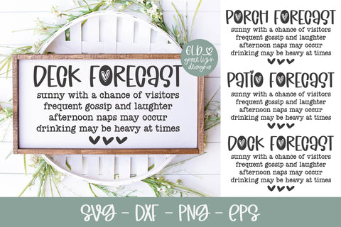 Funny Forecast Bundle - SVG Bundle - Deck SVG, Porch SVG, Patio SVG, Dock SVG SVG Grace Lynn Designs 