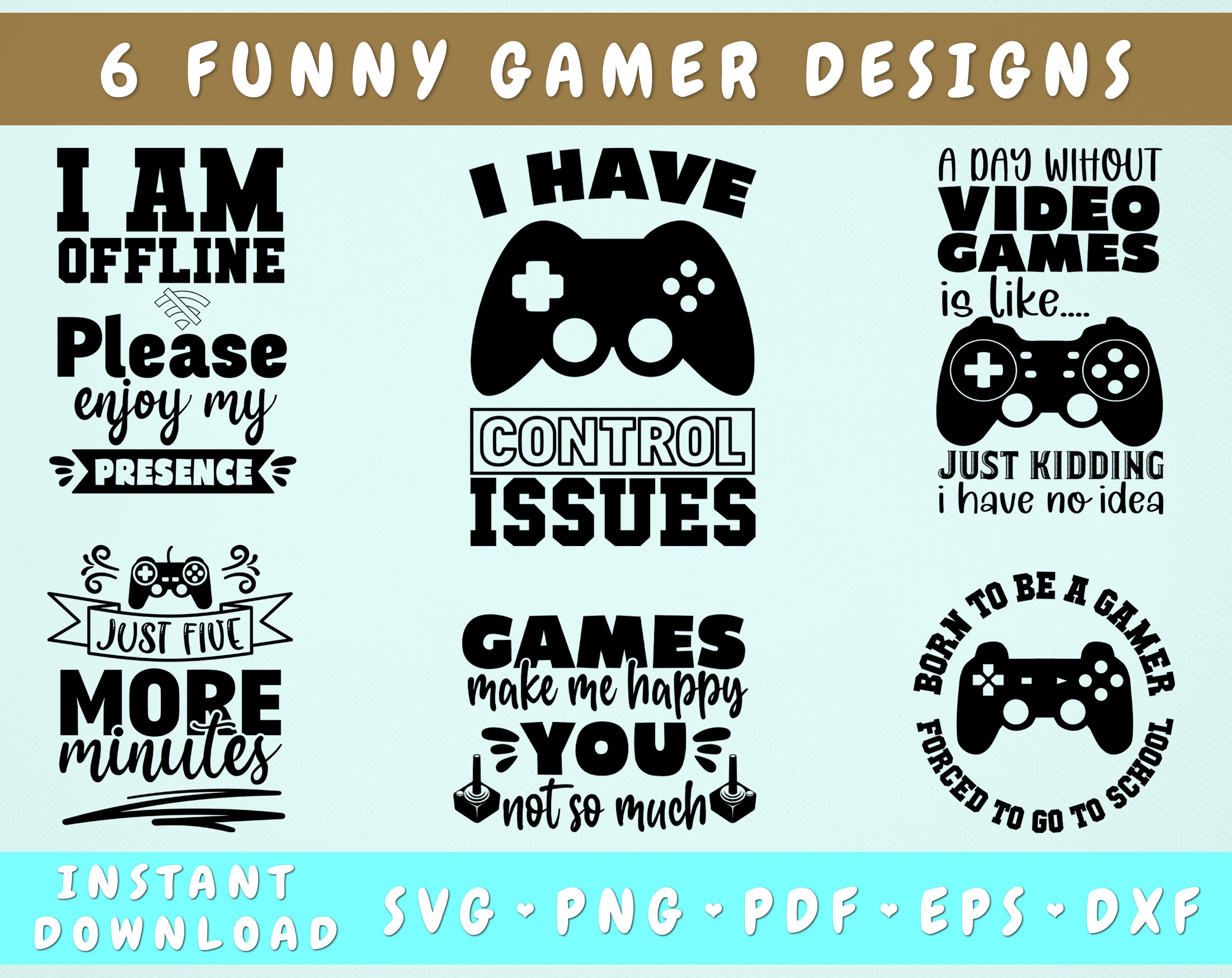 Gamer Quotes Svg Can't Hear You I'm Gaming Svg, Gamer Svg, Video Game