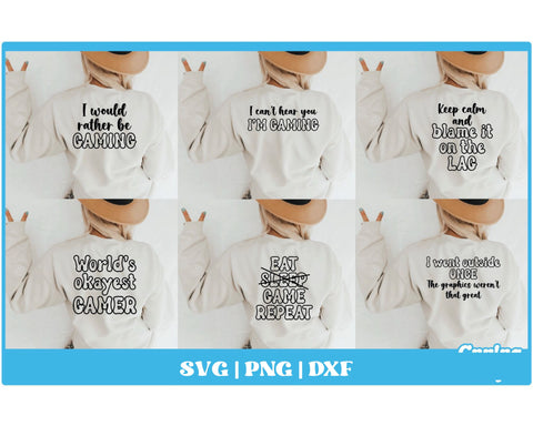 Funny Gamer SVG Bundle | Gaming SVG Bundle | Vol 2 SVG Carla C Designs 