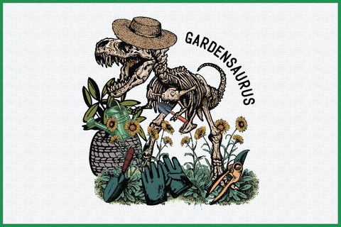 Funny Gardensaurus Sublimation Design Sublimation Creativeart88 