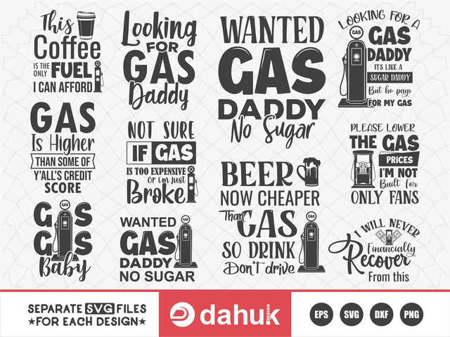 Funny Gas Prices SVG, Gas gas prices raising SVG dahukdesign 