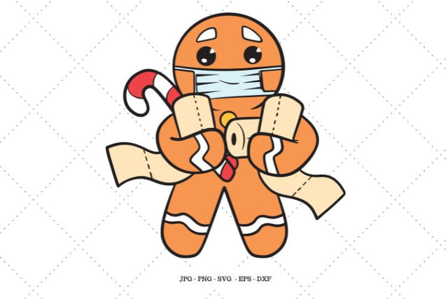 Funny Gifts, Ginger Breadman Svg, Gingerbread Men, Funny Gag Gift, Christmas 2020, Toilet Paper, Instant Download SVG SVG Digital Designer 