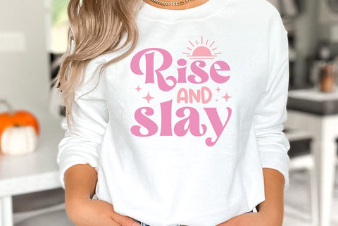 Funny Girl Pink Quote SVG Design, Rise and slay SVG FiveStarCrafting 