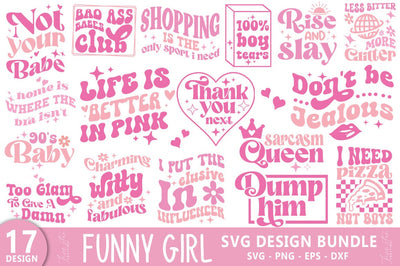 Funny Girl Quote SVG Bundle SVG FiveStarCrafting 