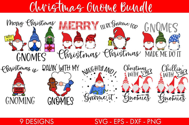Funny Gnome Christmas SVG Bundle Sublimation SVG Freeling Design House 