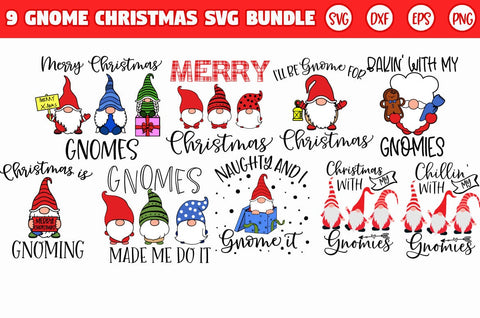 Funny Gnome Christmas SVG Bundle Sublimation SVG Freeling Design House 