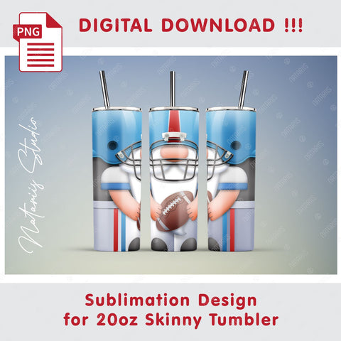 Funny Gnome Sublimation Design - 20oz TUMBLER Sublimation Natariis Studio 