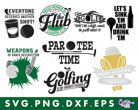 Funny Golf Svg Bundle | Golf Shirt Bundle | Funny Golf Quote SVG Crafty Mama Studios 