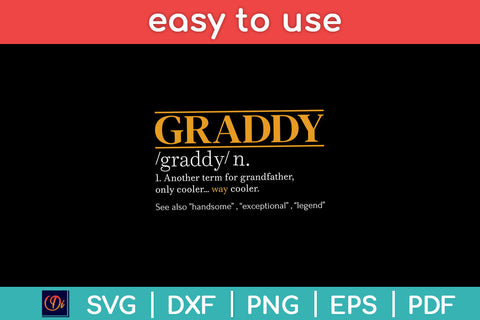 Funny GRADDY Definition Fathers Day Svg Png Dxf Digital Cutting File SVG Helal 