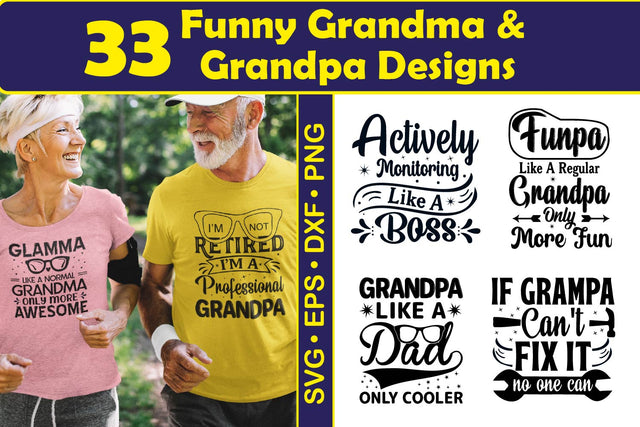 Funny Grandma and Grandpa SVG bundle, Grandparent sayings SVG Paper Switch 