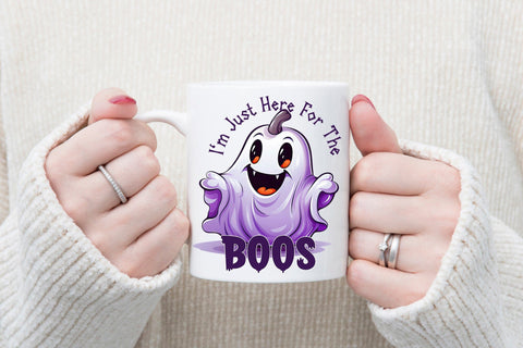 Funny Halloween PNG | I'm Just Here for the Boos Sublimation CraftLabSVG 