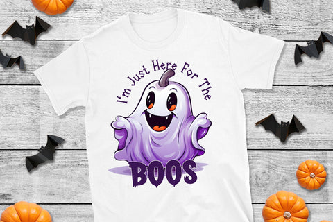 Funny Halloween PNG | I'm Just Here for the Boos Sublimation CraftLabSVG 