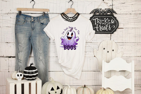 Funny Halloween PNG | I'm Just Here for the Boos Sublimation CraftLabSVG 